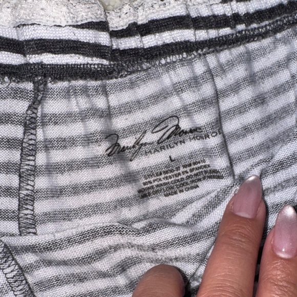 Marilyn Monroe-Striped Black and White PJ Shorts size Large - Picture 4 of 9